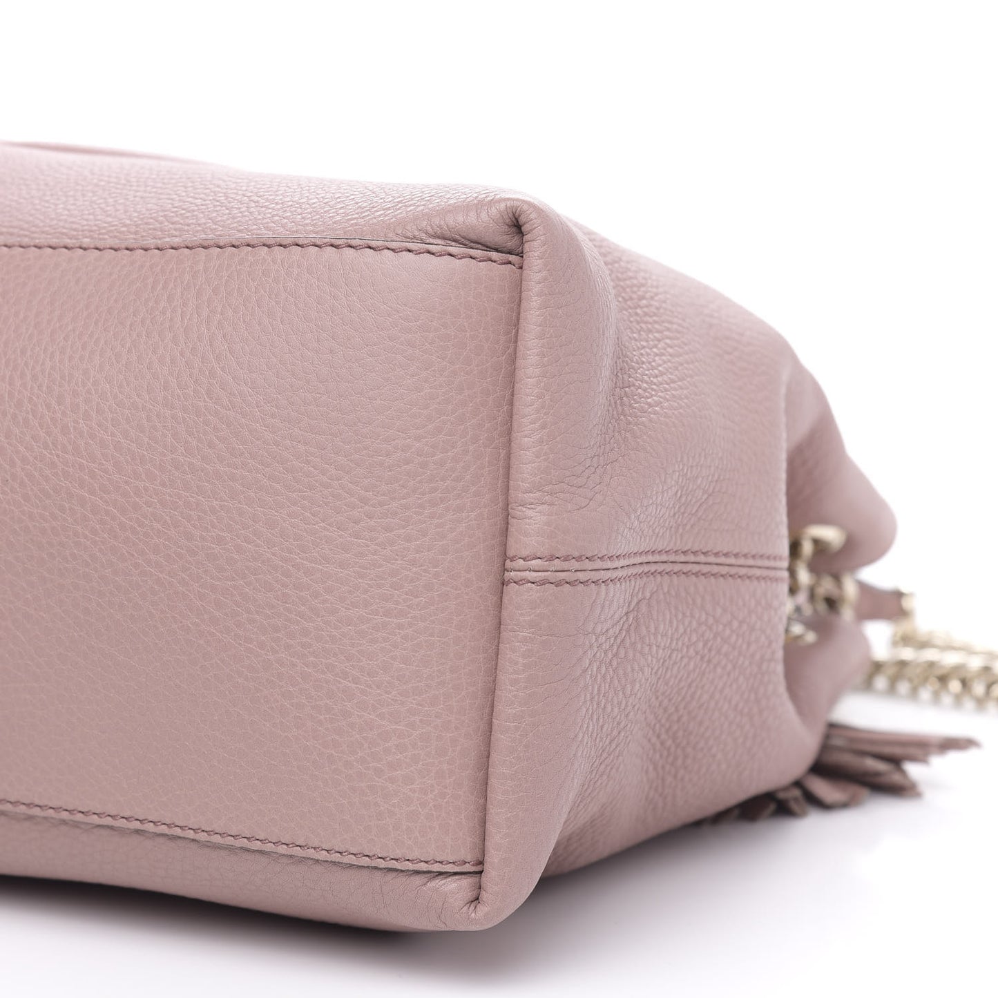 Pebbled Calfskin Medium Soho Chain Shoulder Bag Dark Cipria