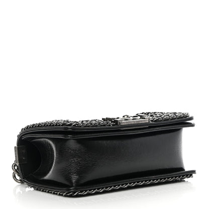 Chanel Glazed Calfskin Quilted Small Boy Chained Flap Black 4 of 11