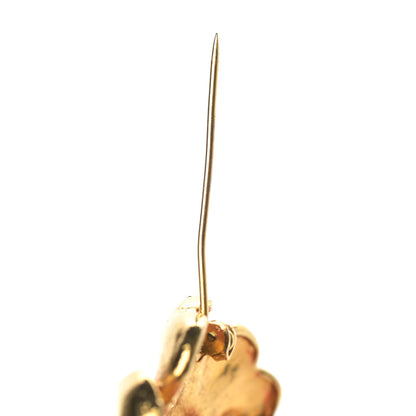 Chanel Camellia Brooch Gold 6 of 6
