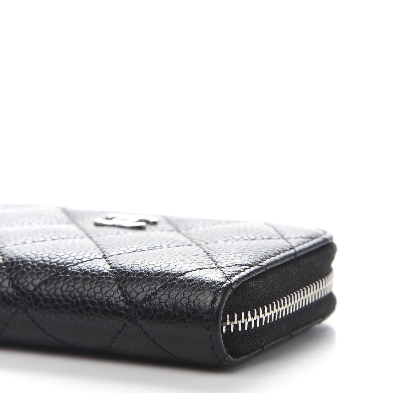 Chanel Caviar Quilted Zip Coin Purse Black 9 of 10