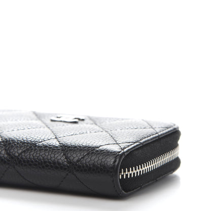 Chanel Caviar Quilted Zip Coin Purse Black 9 of 10