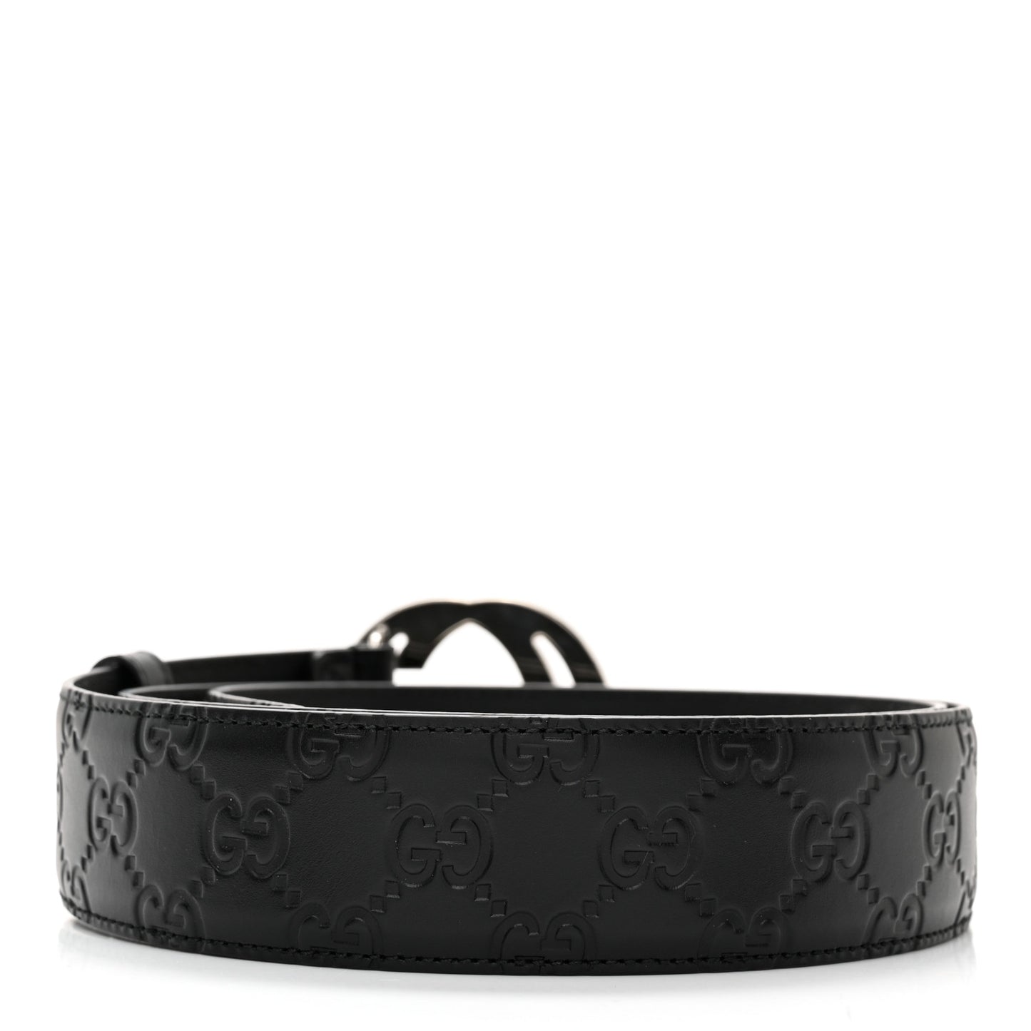 Guccissima Signature Interlocking G 40mm Belt 105 42 Black