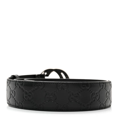 Gucci Guccissima Signature Interlocking G 40mm Belt 105 42 Black 2 of 8