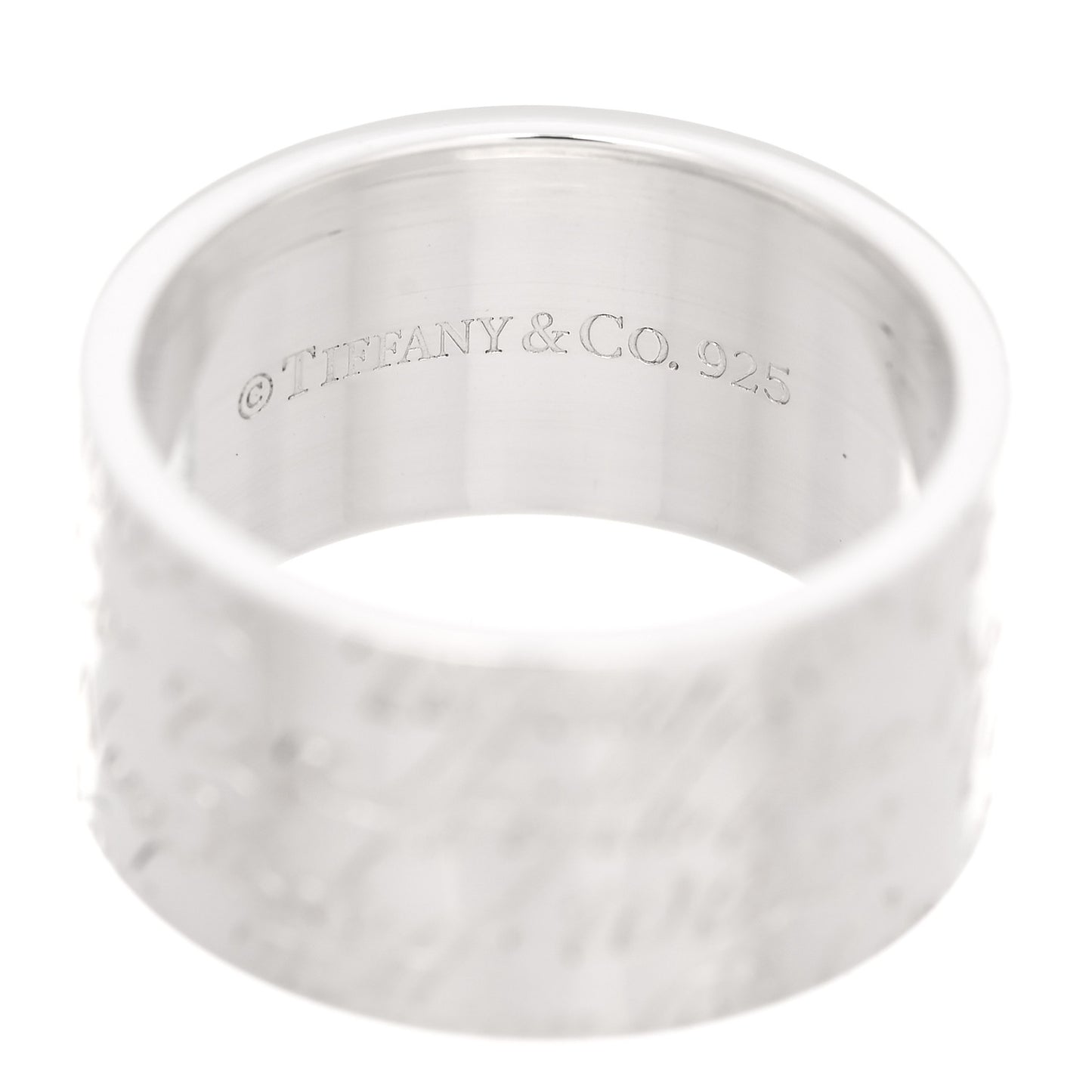 Sterling Silver 10mm Notes Wide Ring 50 5.5