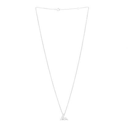 Louis Vuitton 18K White Gold Diamond Small LV Volt One Pendant Necklace 2 of 5