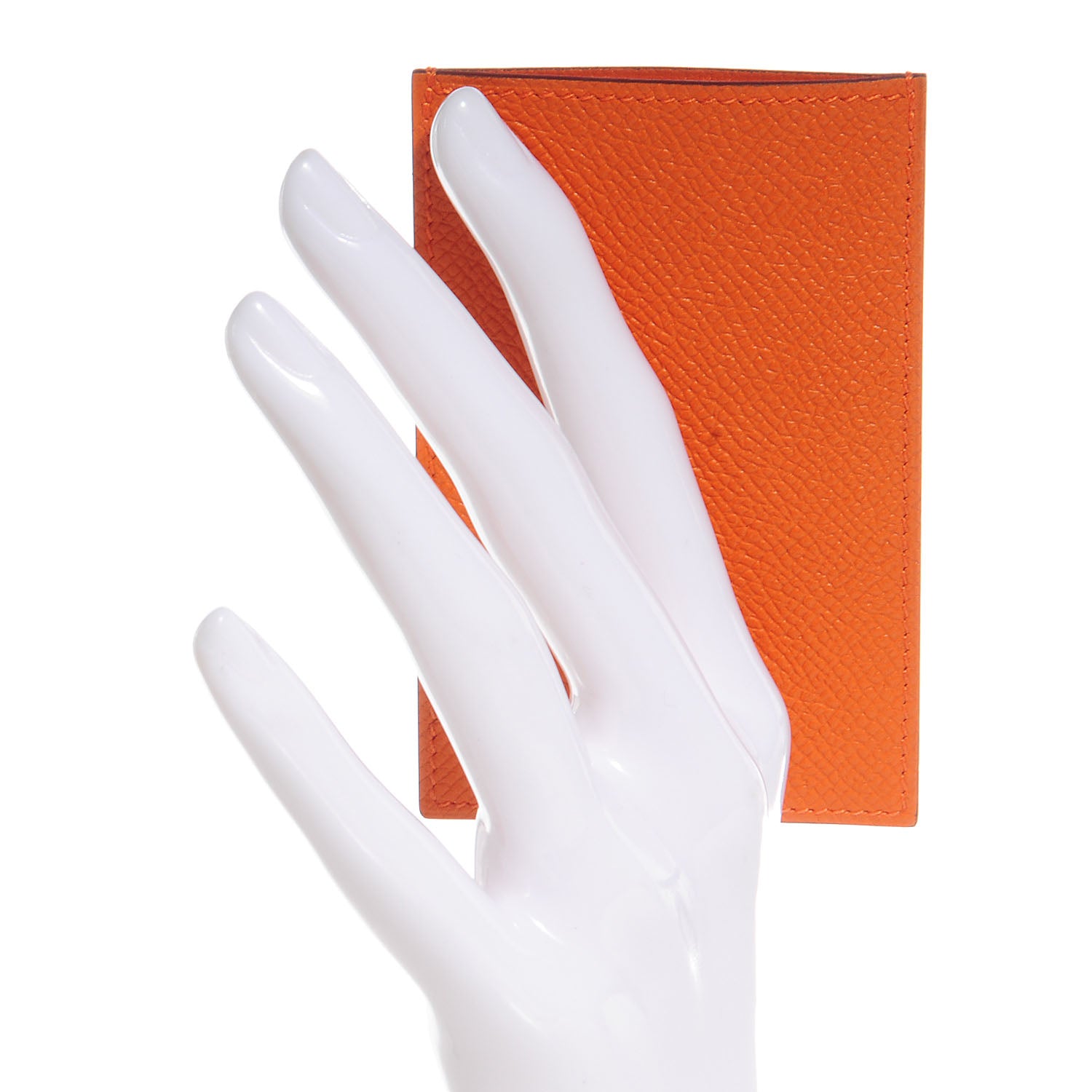 Hermes Epsom Diabolo Card Holder Case Orange 2 of 8