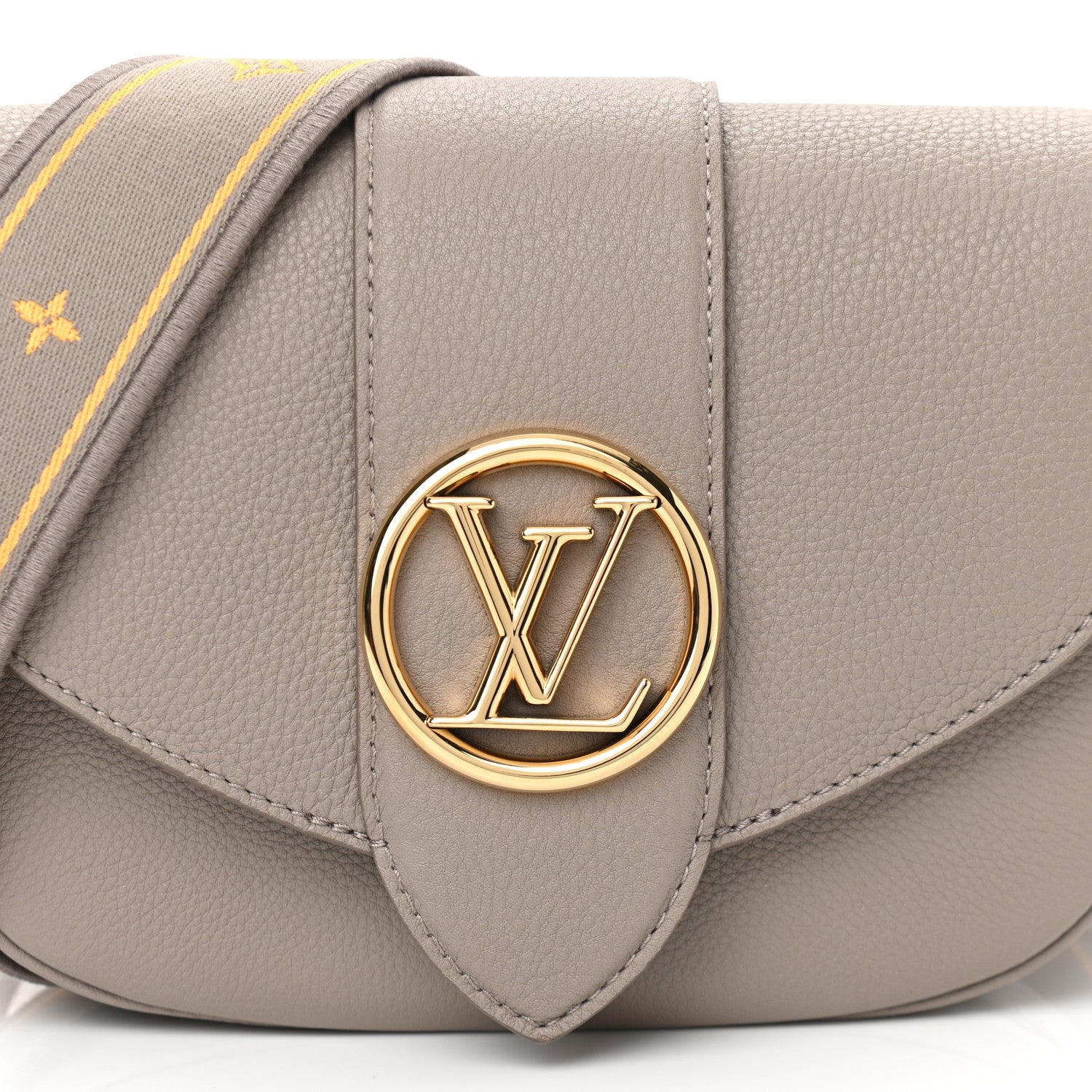 Louis Vuitton Grained Calfskin LV Pont 9 Soft PM Gris 6 of 8