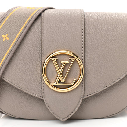 Louis Vuitton Grained Calfskin LV Pont 9 Soft PM Gris 6 of 8