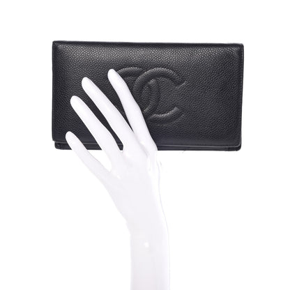 Chanel Caviar Timeless CC Yen Wallet Black 2 of 14