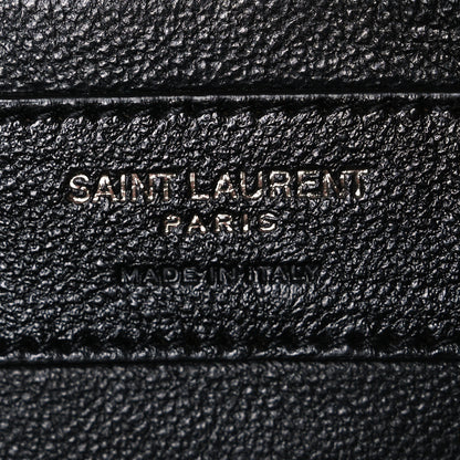 Saint Laurent Crinkled Calfskin Matelasse Monogram Baby Niki Chain Satchel Blanc Vintage 6 of 10