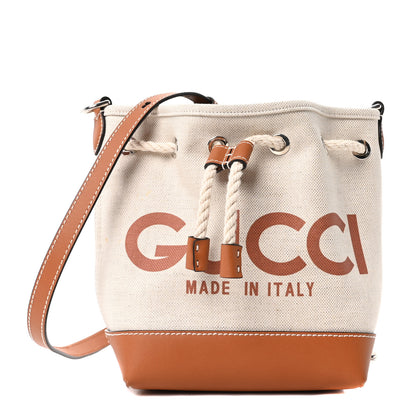 Gucci Canvas Supreme Monogram Reversible Bucket Bag Beige 1 of 11