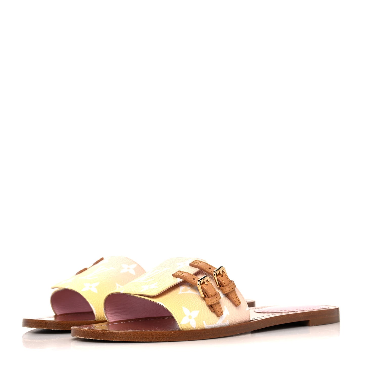 Monogram By The Pool Lock It Flat Mule 38.5 Pink