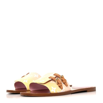 Louis Vuitton Monogram By The Pool Lock It Flat Mule 38.5 Pink 3 of 10