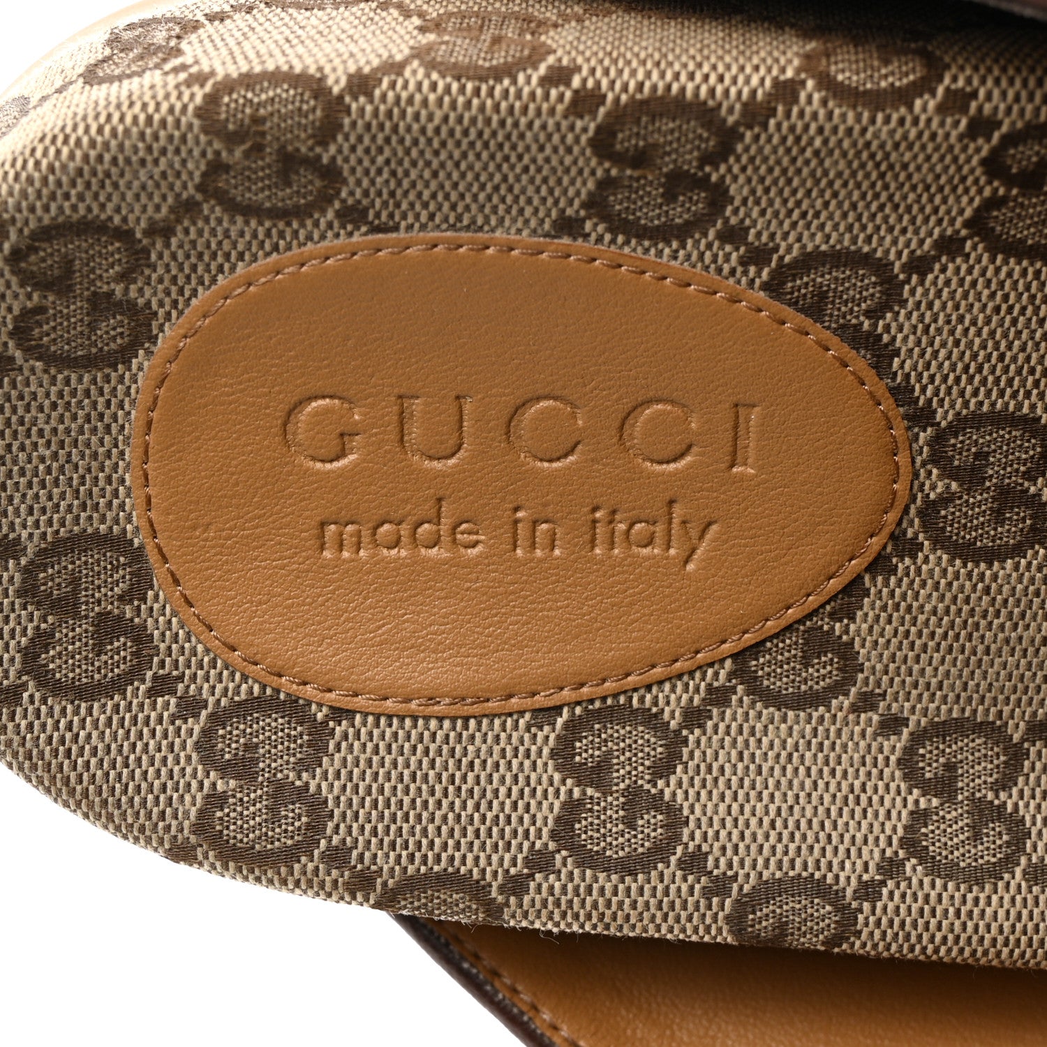 Gucci GG Monogram Lavaredo Eco Fabric Mens Slide Sandals With Straps 8 Beige Ebony Light Brown 6 of 9