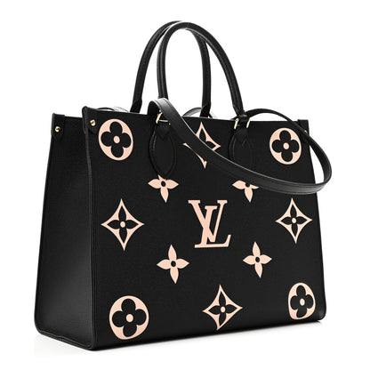 Louis Vuitton Empreinte Monogram Giant Onthego MM Black Beige 3 of 10