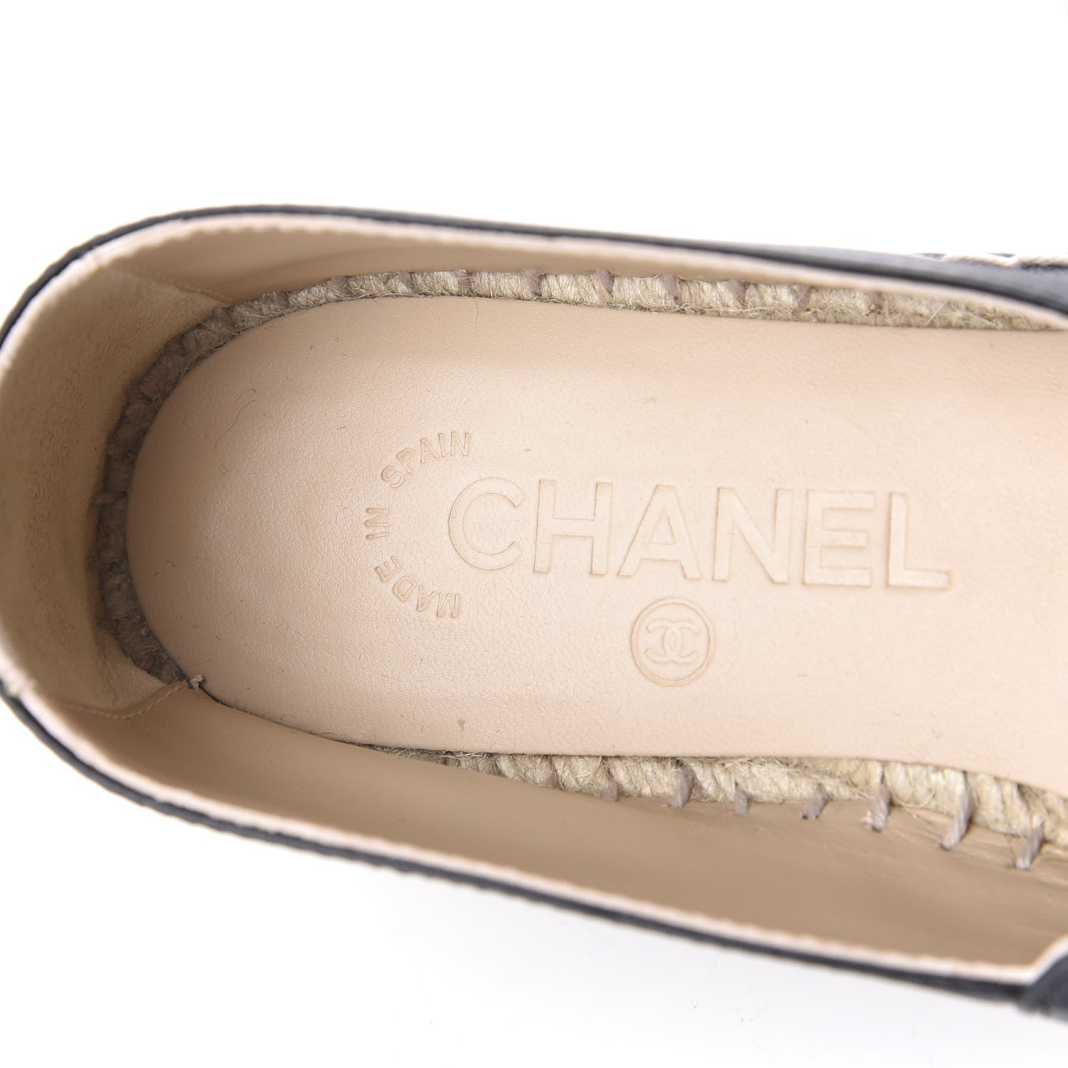 Chanel Lambskin CC Espadrilles 38 Black 8 of 12