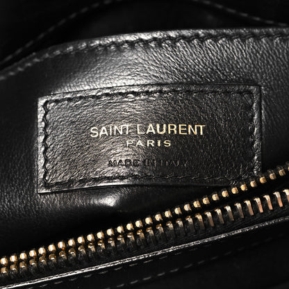 Saint Laurent Calfskin Y Quilted Monogram Small Loulou Chain Satchel Black 6 of 12