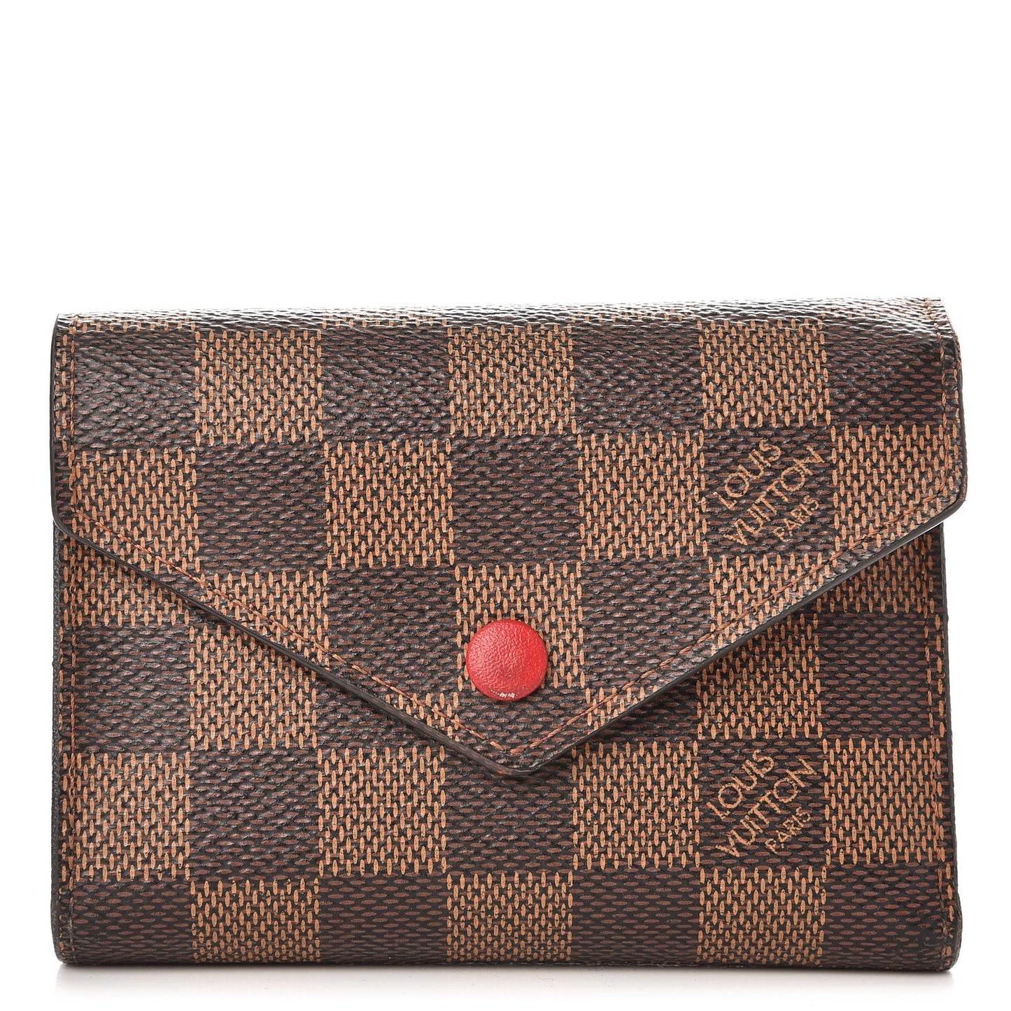 Damier Ebene Victorine Wallet Red