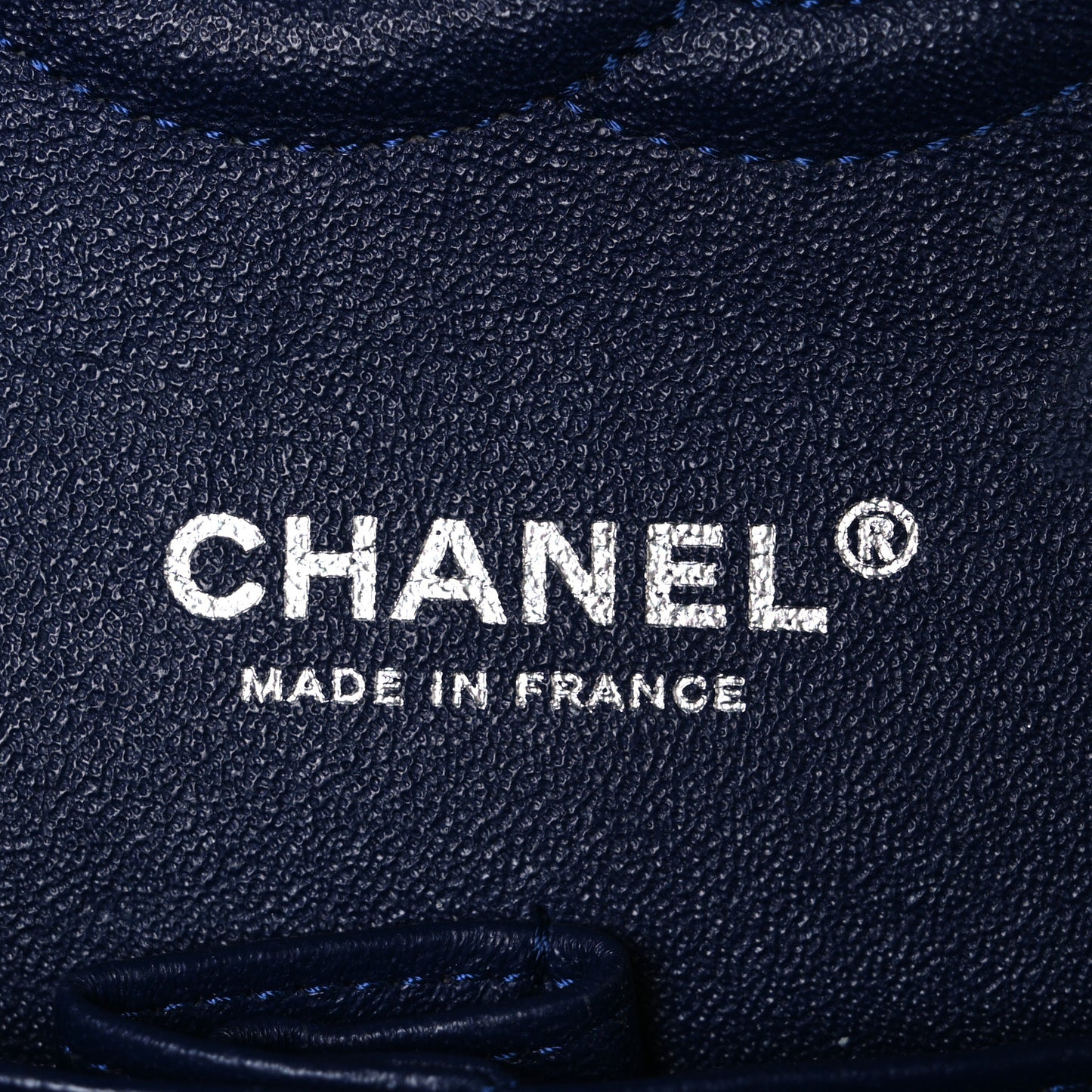 Velvet Quilted Medium Double Flap Navy Blue