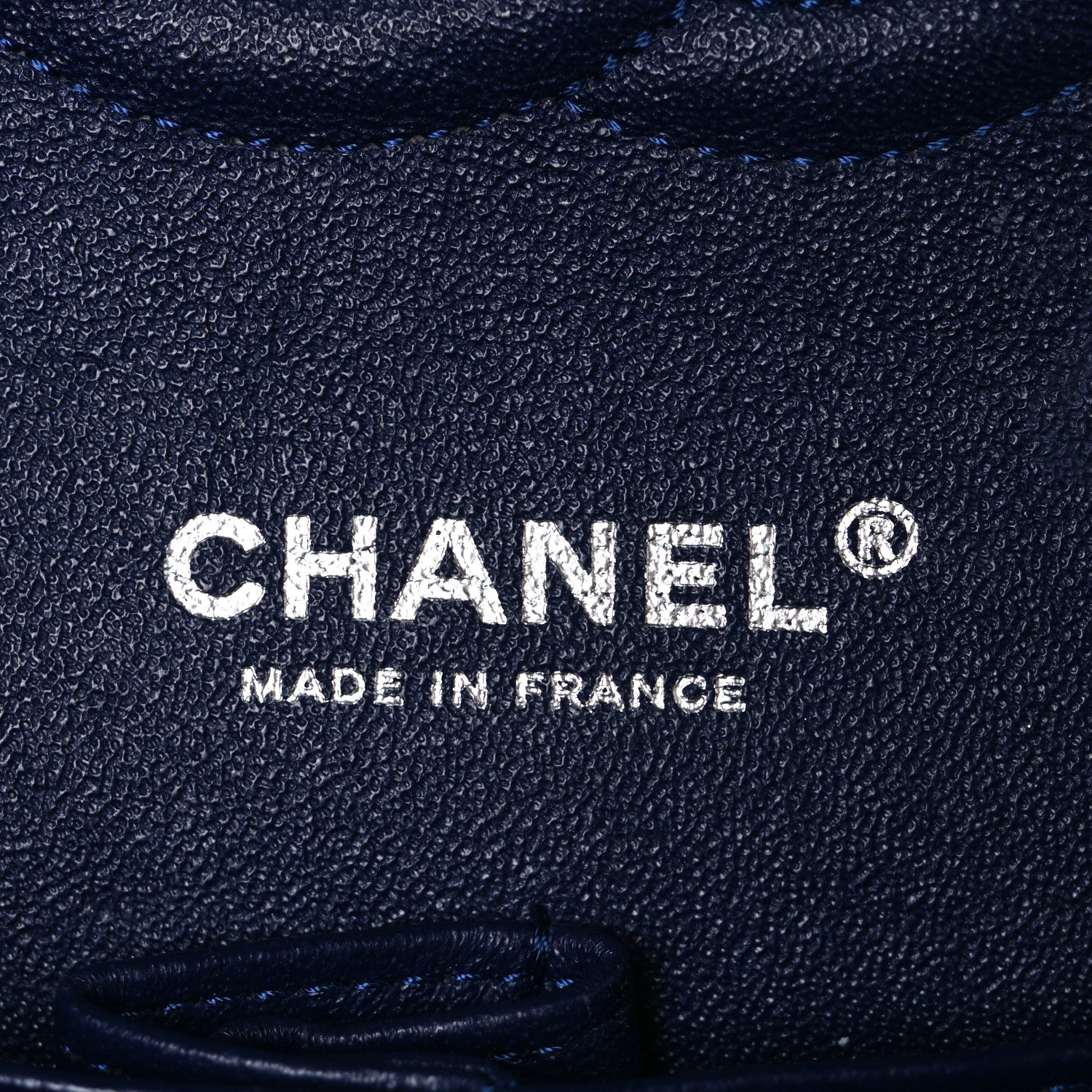 Chanel Velvet Quilted Medium Double Flap Navy Blue 6 of 11