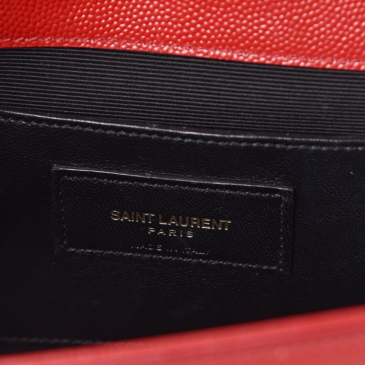 Saint Laurent Grain De Poudre Medium Monogram Kate Satchel Red 6 of 9