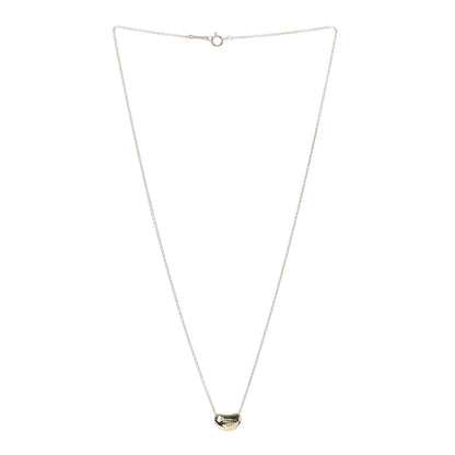 Tiffany 18K Yellow Gold 11mm Elsa Peretti Bean Pendant Necklace 3 of 5