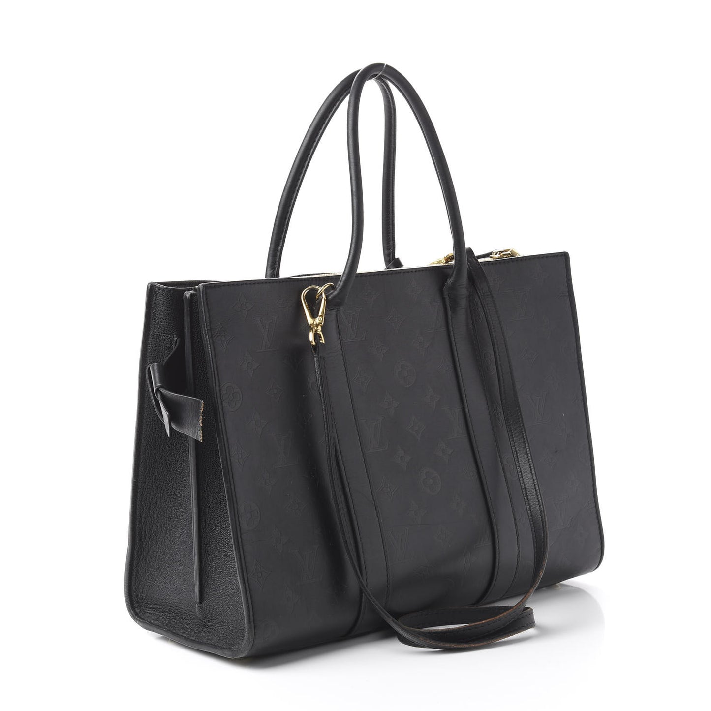 Monogram Cuir Plume Very Tote GM Black