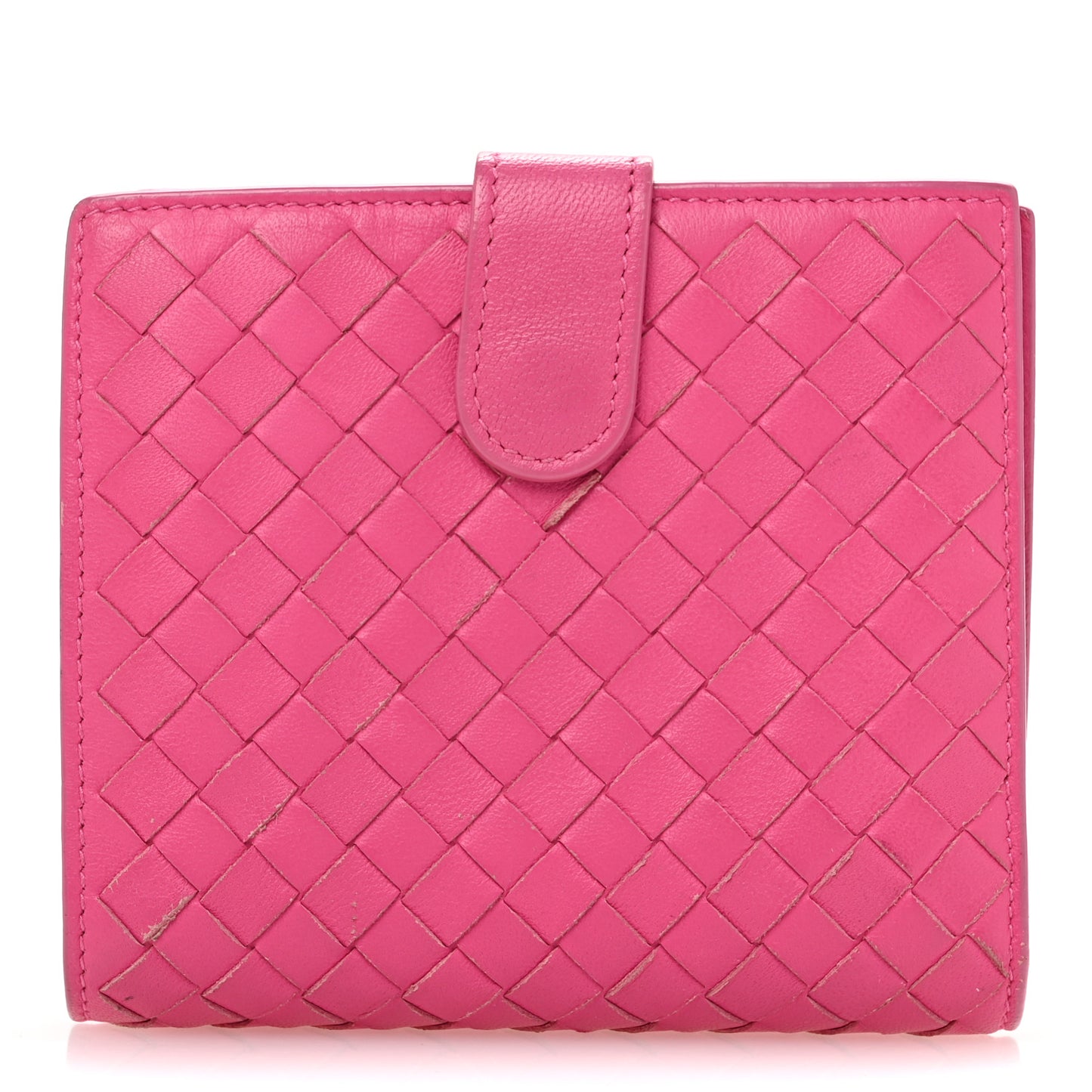 Nappa Intrecciato Mini Wallet Violet Fuxia