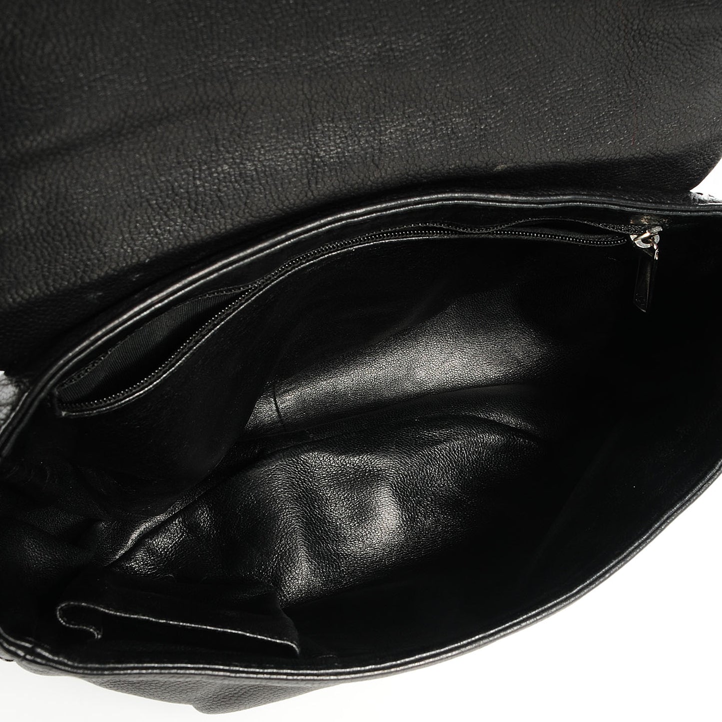 Caviar Half Moon Large Flap Black