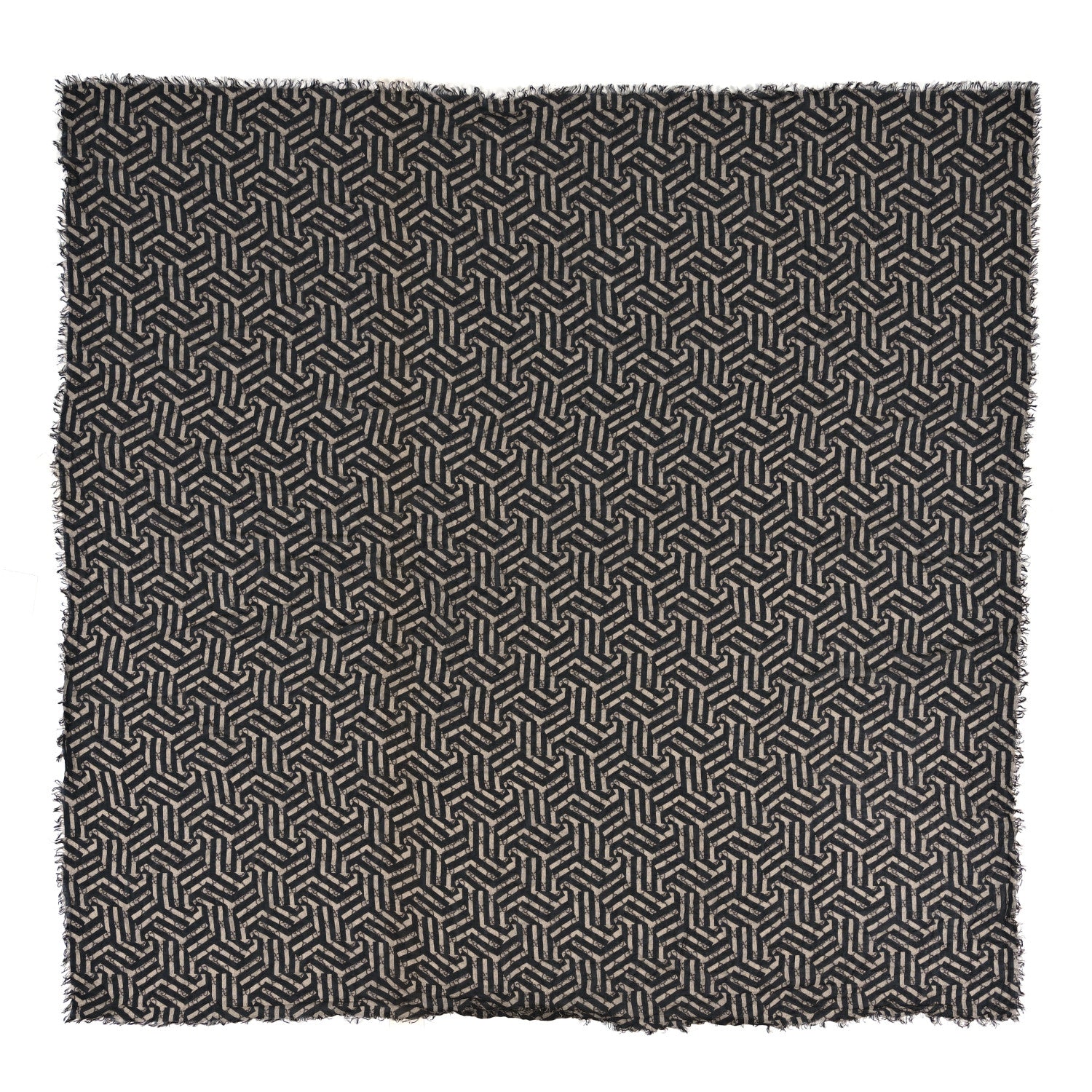 Gucci Modal Silk Monogram Mokki Square Scarf Rope Black 1 of 3
