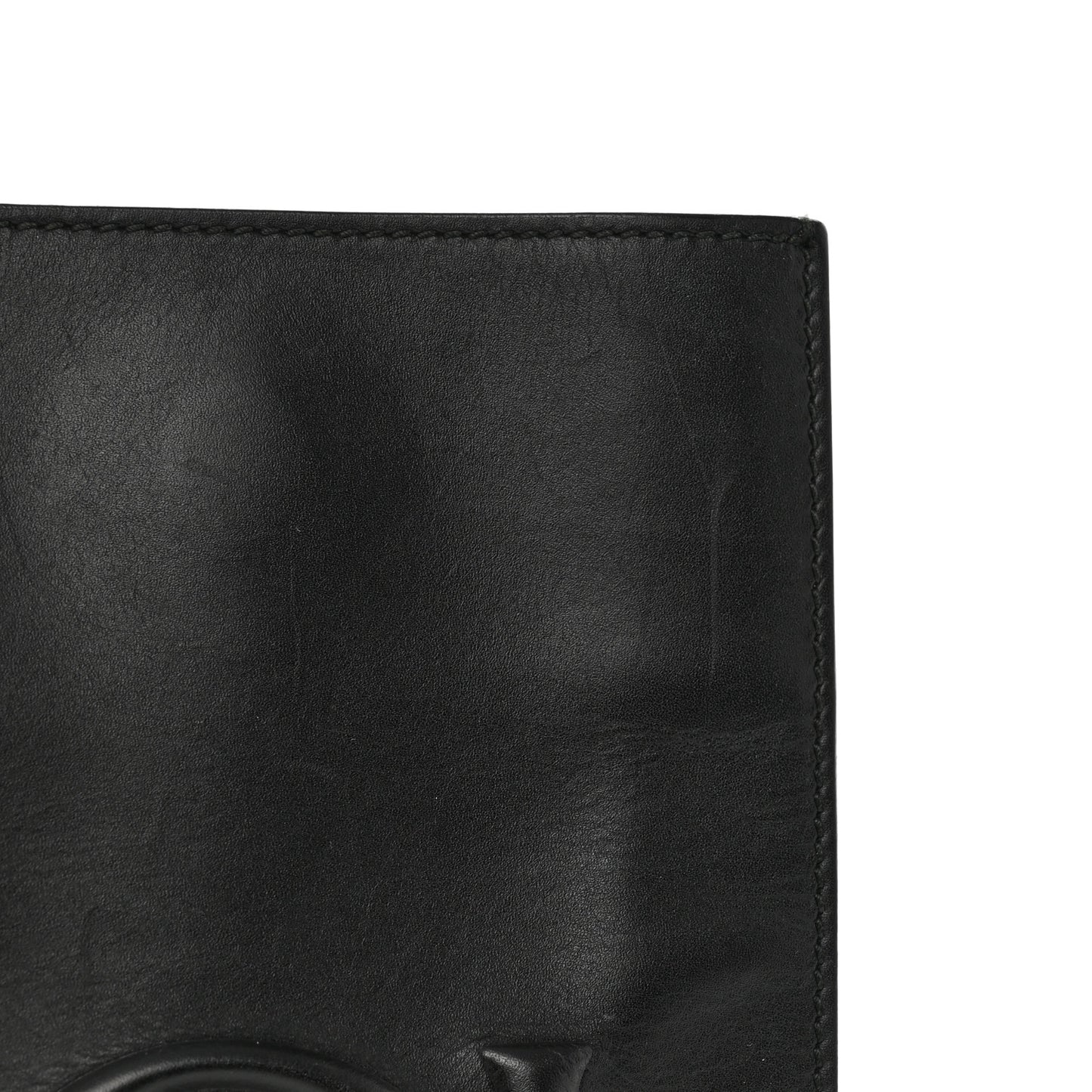 Calfskin Embossed XL Clutch Black