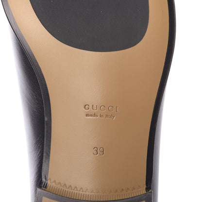 Gucci Goatskin Womens Horsebit Mid-Heel Loafers 39 Black 8 of 8