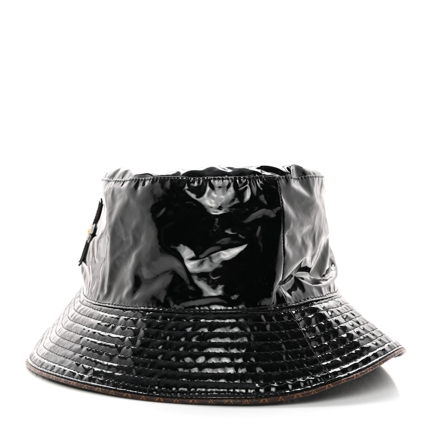 Patent Monogram Bob Bucket Hat M Black