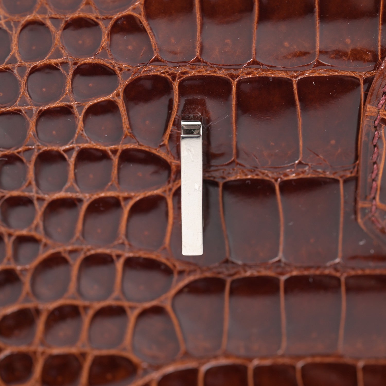 Hermes Shiny Porosus Birkin 35 Miel 23 of 34