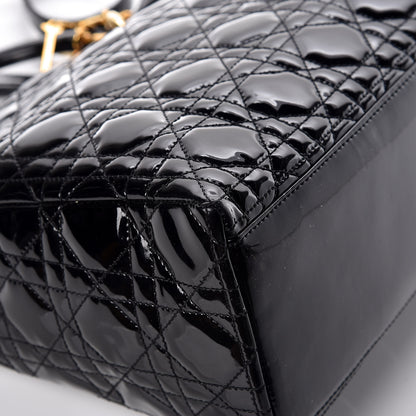 Christian Dior Patent Cannage Medium Lady Dior Black 12 of 18