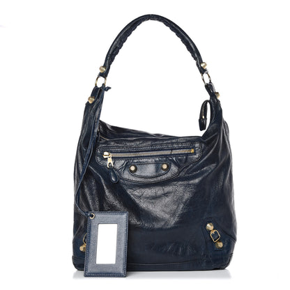 Balenciaga Agneau Giant 12 Gold Hardware Day Hobo Bleu Mineral 1 of 11