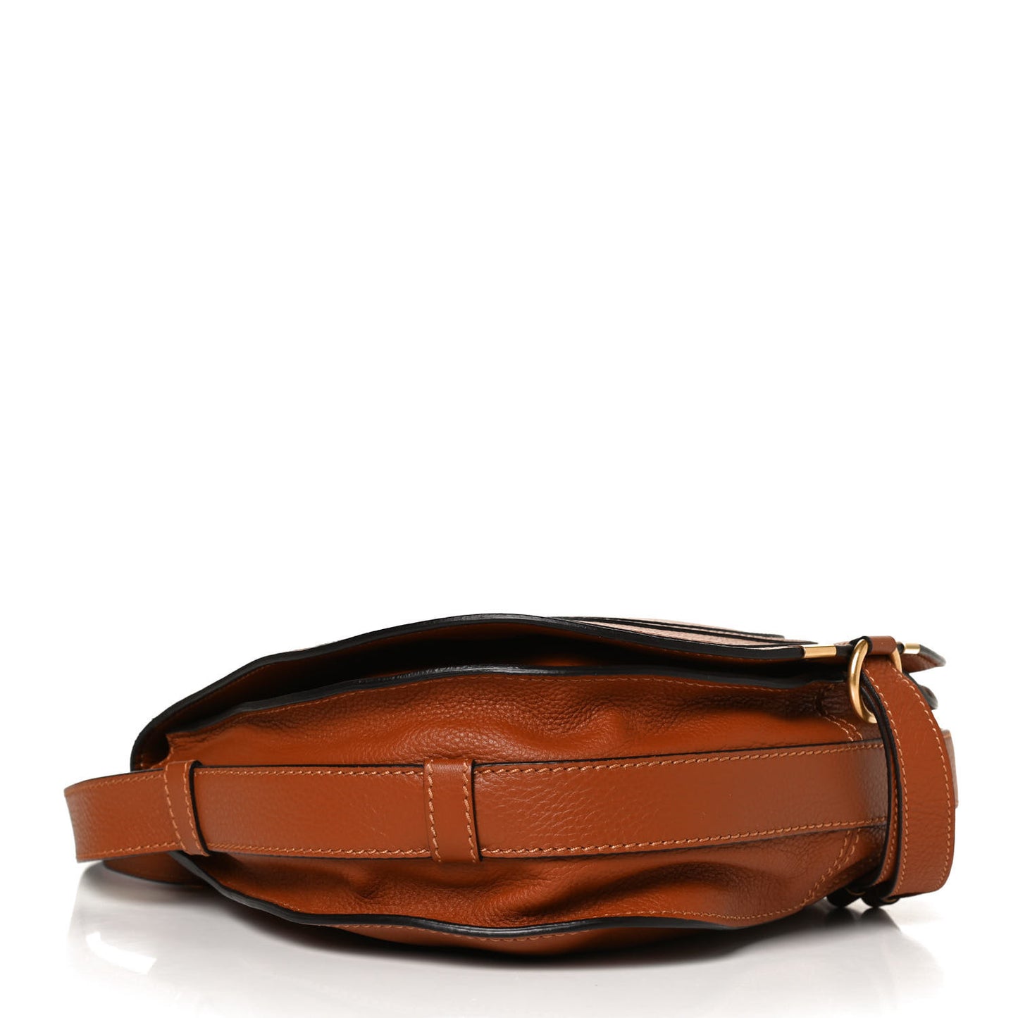 Calfskin Medium Marcie Round Crossbody Bag Tan