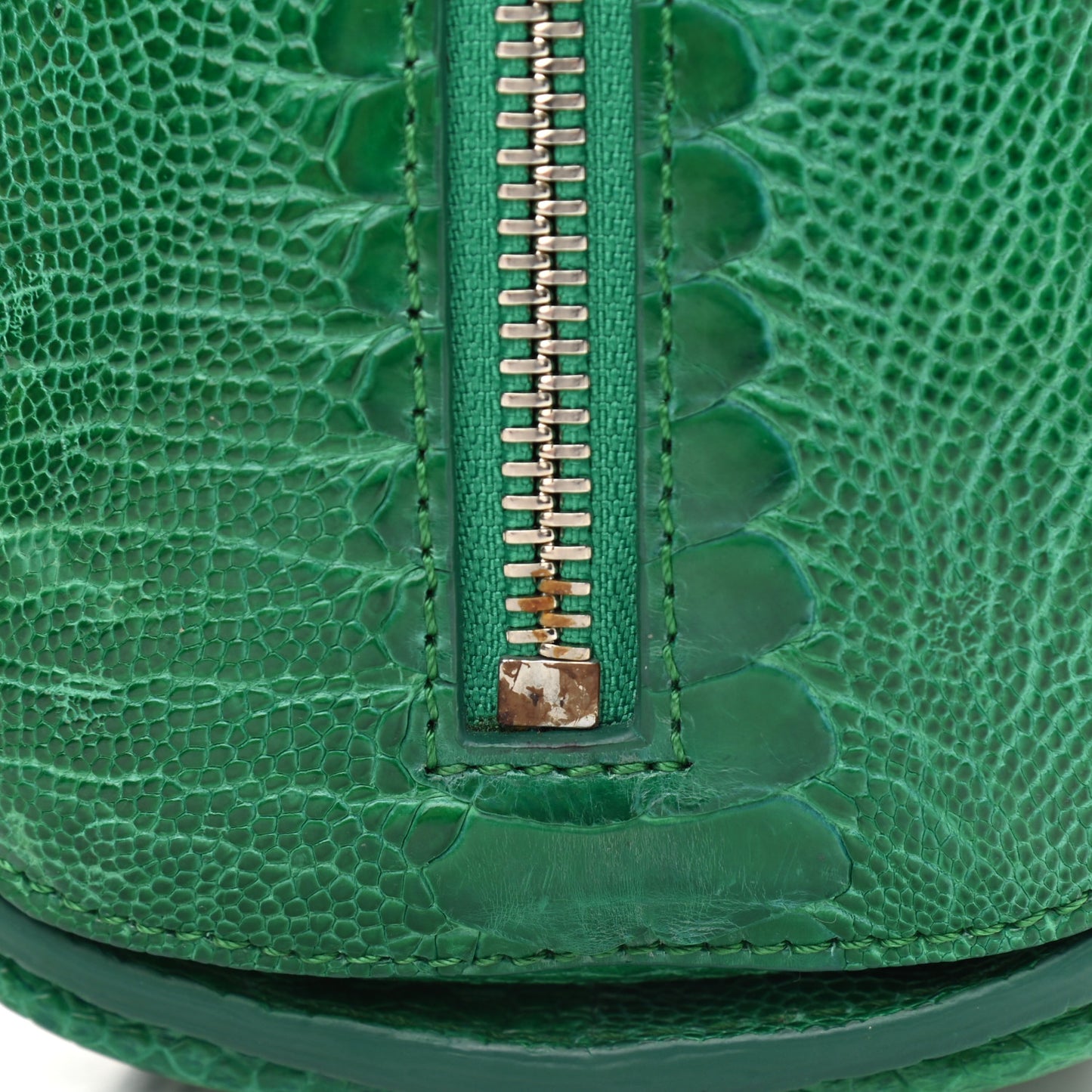 Calfskin Crocodile Embossed Mini Heroine Bag Green