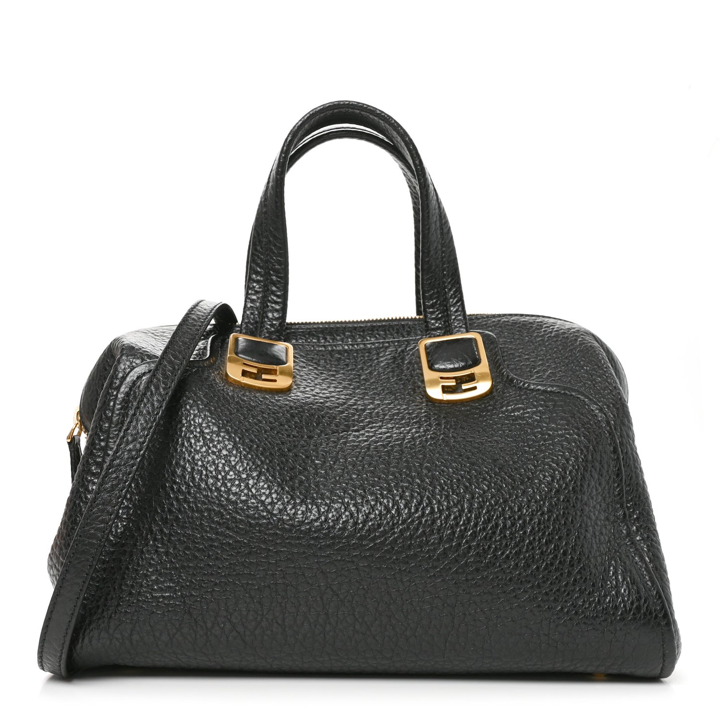 Pebbled Calfskin Small Chameleon Tote Black