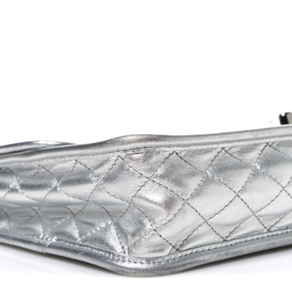 Chanel Vinyl Large Ice Cube Flap Silver 9 of 12