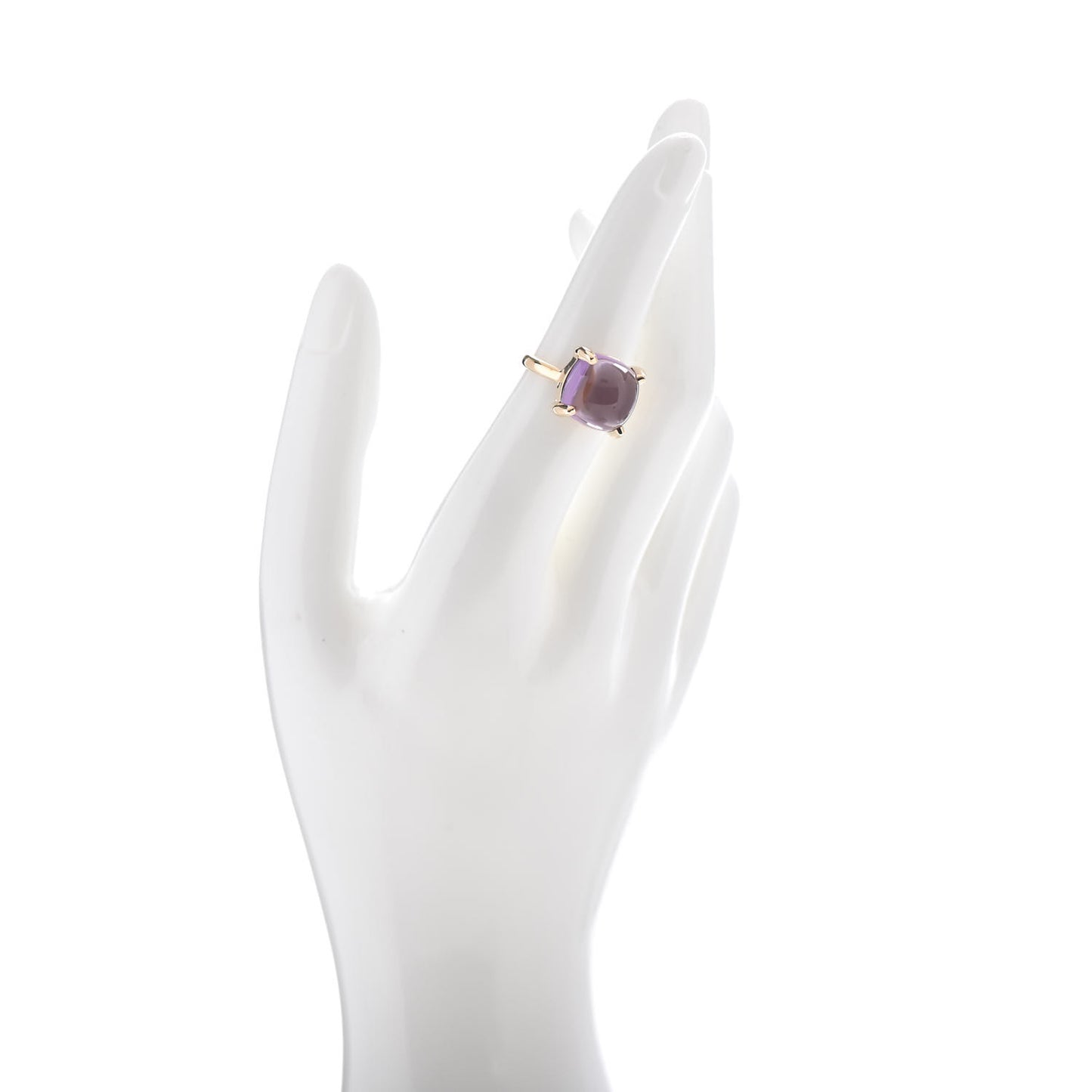 18K Yellow Gold Amethyst 12mm Paloma Picasso Sugar Stacks Ring 53 6.25