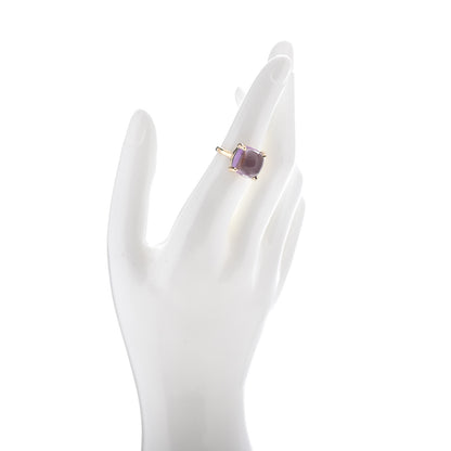 Tiffany 18K Yellow Gold Amethyst 12mm Paloma Picasso Sugar Stacks Ring 53 6.25 2 of 5