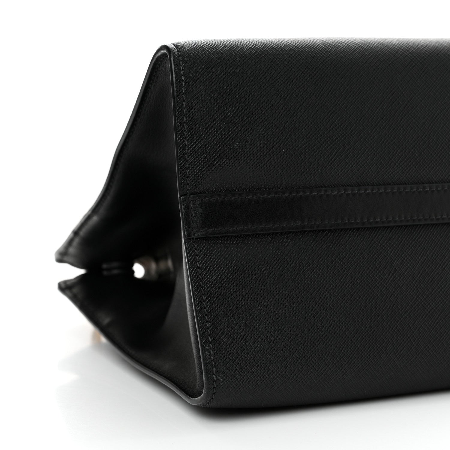 Prada Saffiano Greche Greca Paradigme Bag Black Pink 8 of 10