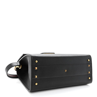 Valentino Garavani Grainy Calfskin Medium VSling Top Handle Bag Black 4 of 9