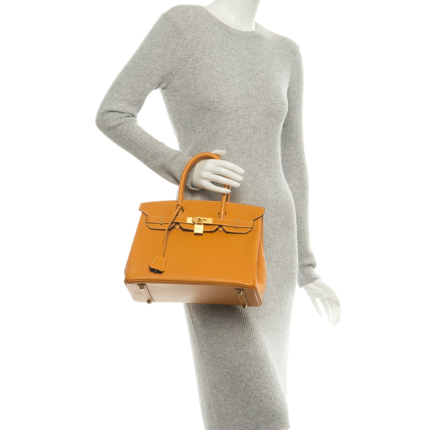 Chevre Mysore Horseshoe Birkin 30 Curry Raisin