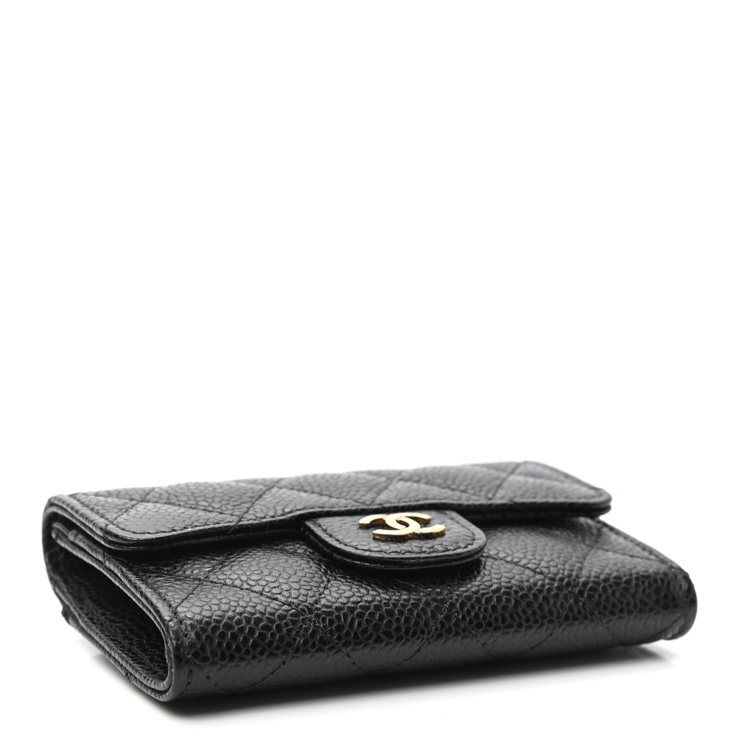 Chanel Caviar Quilted Flap Card Holder Wallet Black 4 of 8