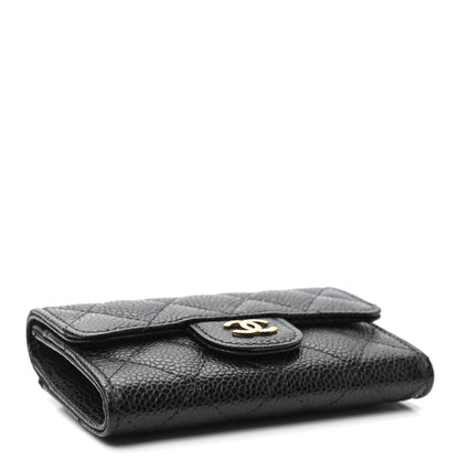 Chanel Caviar Quilted Flap Card Holder Wallet Black 4 of 8