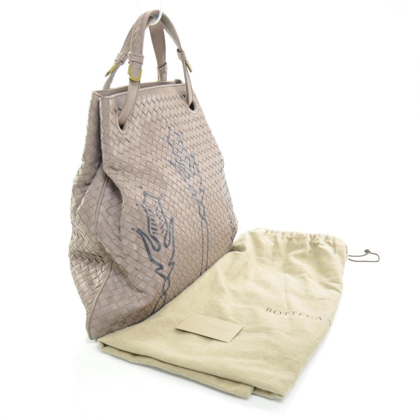 Nappa Intrecciato Creta Print Tote Lavender