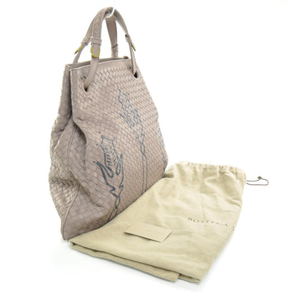 Bottega Veneta Nappa Intrecciato Creta Print Tote Lavender 3 of 9