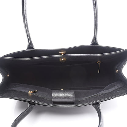 Chanel Calfskin Small Cerf Executive Shopper Tote Black 4 of 9